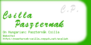 csilla paszternak business card